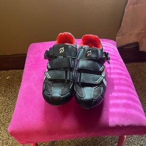 Peloton Black and Red Cycling Sneakers